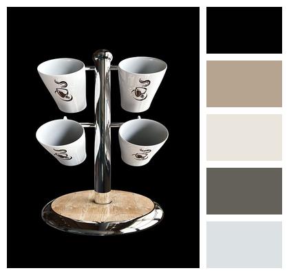Coffee Mugs Rendering Coffee Pot Image